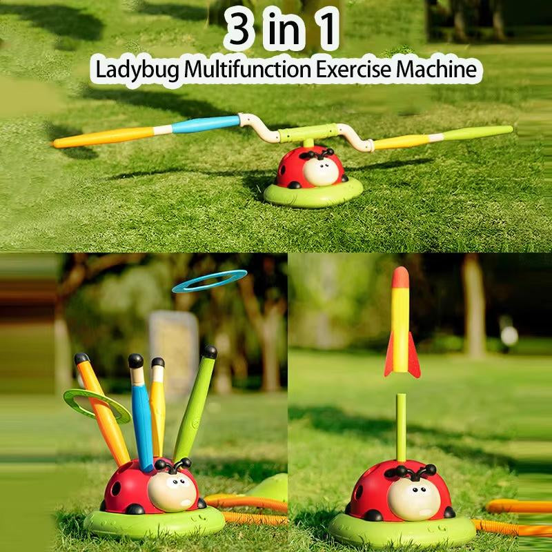 3 in 1 Sport Entertainment Game Toy with Remote Control, Musical Jump, Toss Circle Game Toys, Stomping Launcher for Kids, Indoor and Outdoor Sport Toys for Kids Ages 3+, Birthday Gifts